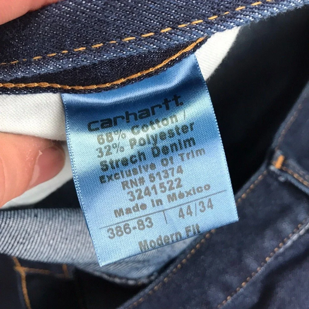 Carhartt Jeans Mens 44x34 Modern Fit Dark Wash Relaxed Straight NEW NWT